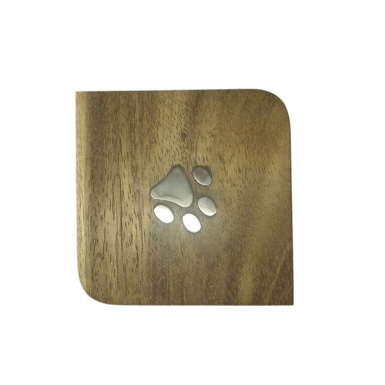 WOOD & BRASS COASTER SQUARE SHAPE (POLISH)